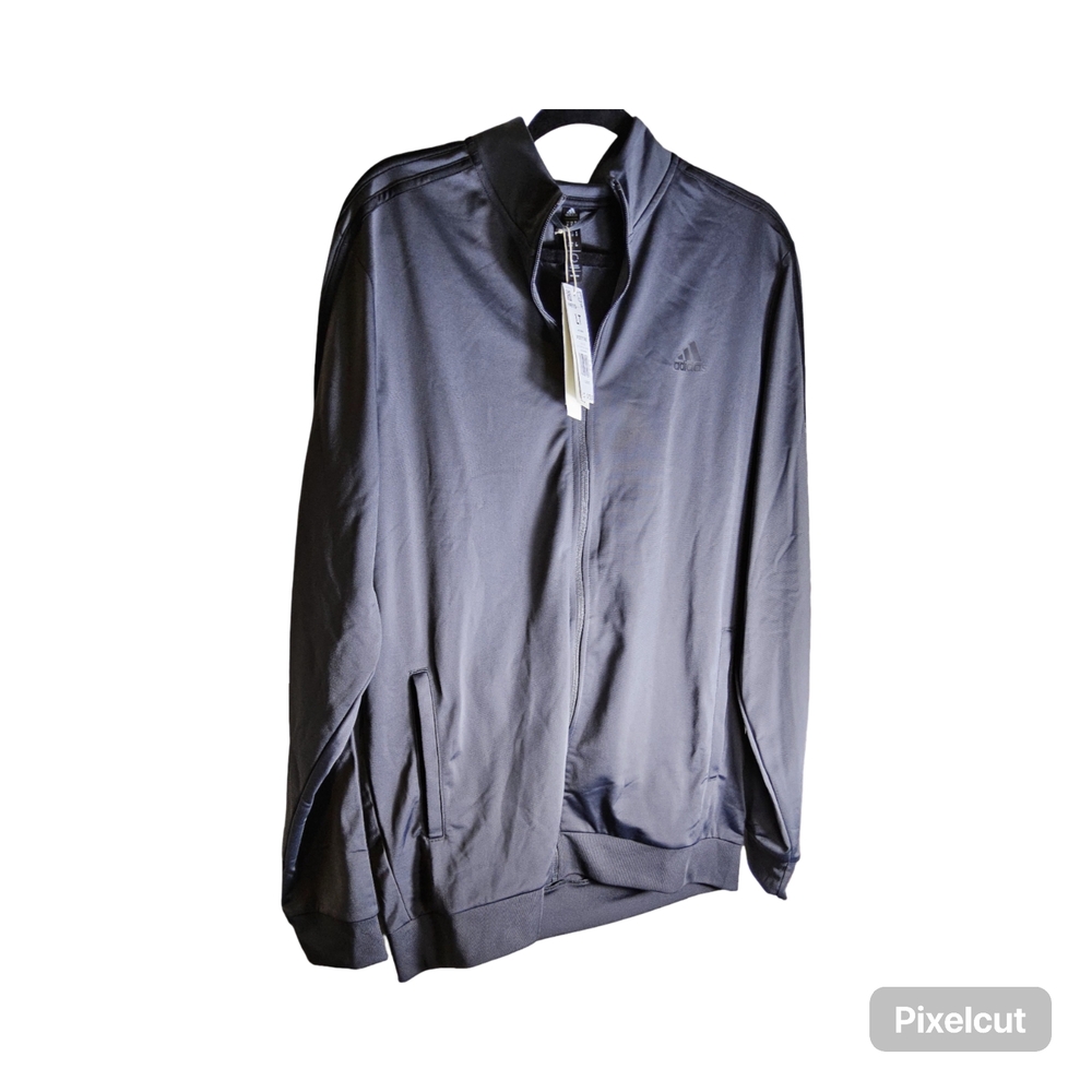 NWT Addidas Men's Size Large Gray Jacket Long Length